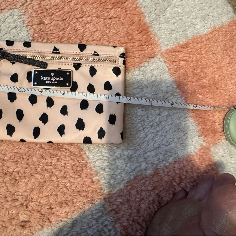 Kate Spade Black and Cream Polka Dot Pouch